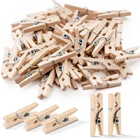 253545 mm length natural mini size wooden clips clothes photo clips paper clothespin craft decor clips portable wood clamp