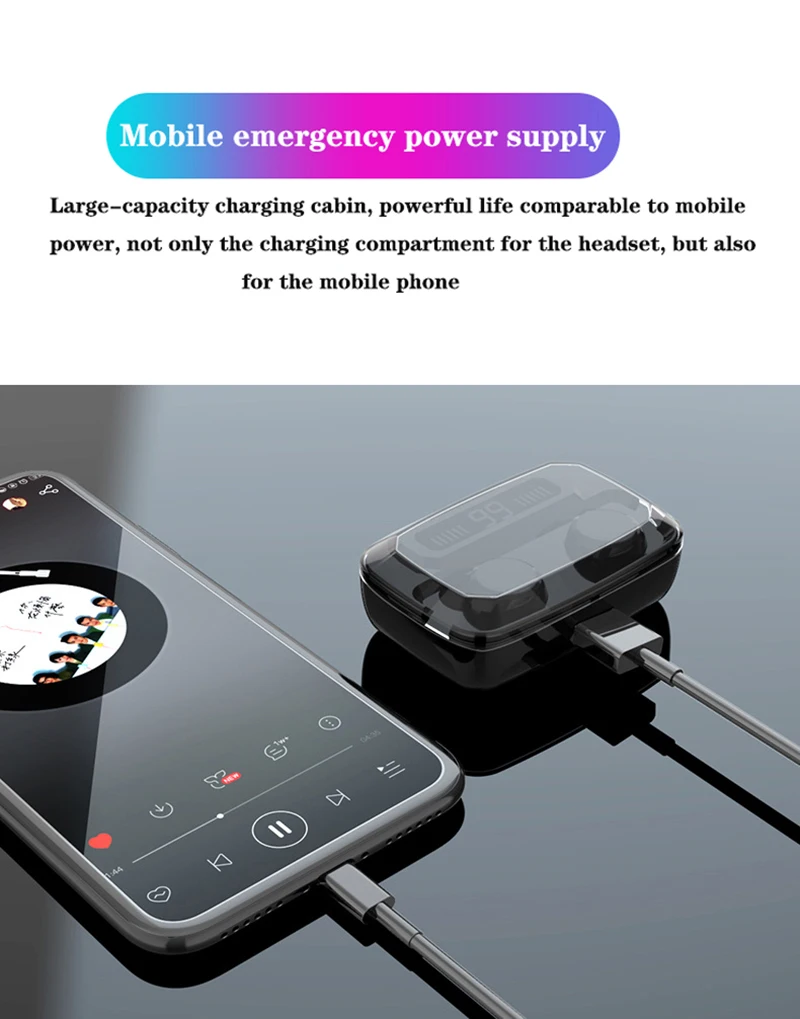 

Bluetooth 5.0 Earphone TWS Wireless Earphones Touch Control Stereo Sport Wireless Earbuds Headset for phone xiaomi