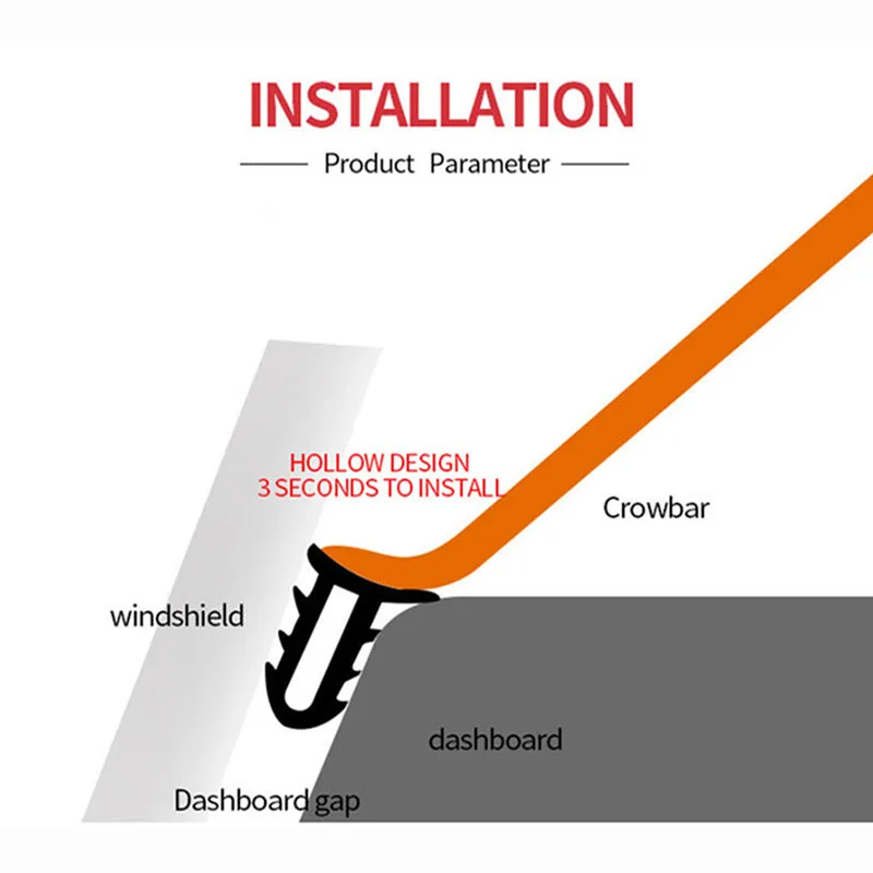 

Interior Sealing Strip Rubber Dashboard Strips Auto Seal Strip Upgrade