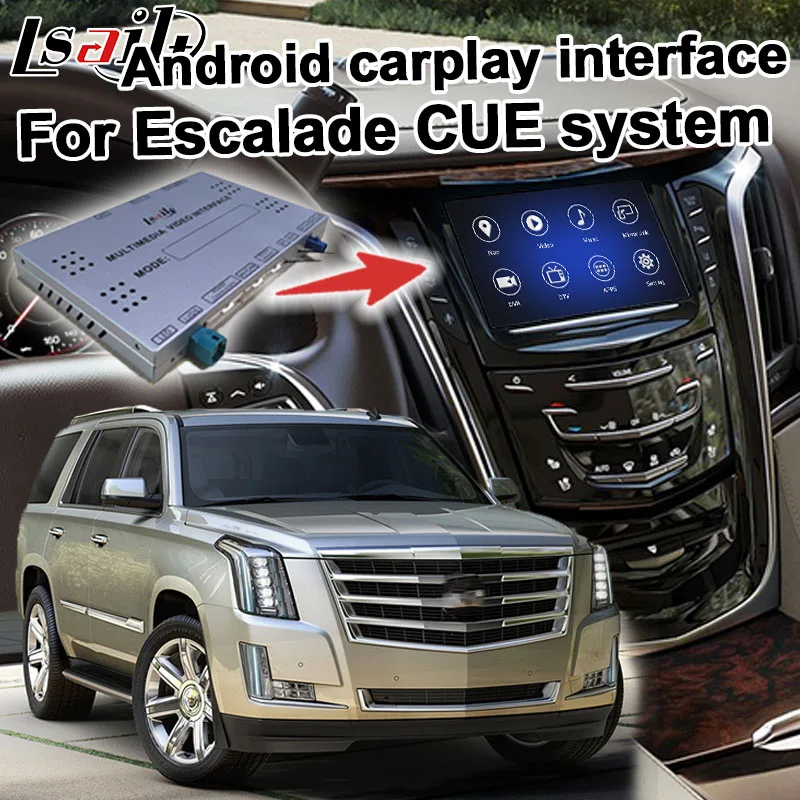 Android / carplay коробка интерфейса для Cadillac Escalade XT5 GPS навигация видео интерфейс mylink CUE