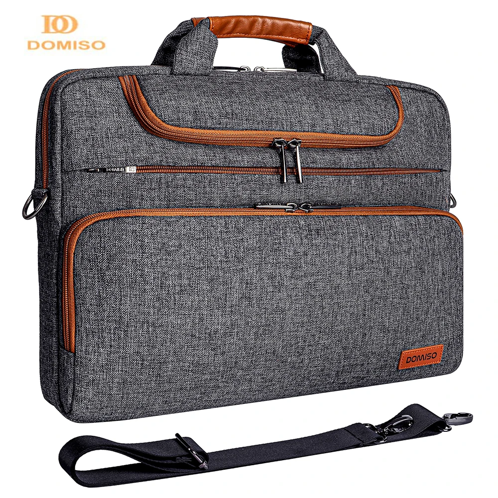 domiso mutil use laptop sleeve with handle for 10 13 14 15 6 17 inch notebook computer bag enough space laptop bag free global shipping