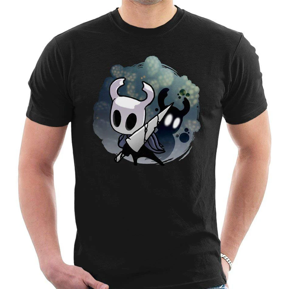 Полый рыцарь тень Мужская футболка Топ Футболка 100% хлопок Юмор с круглым вырезом