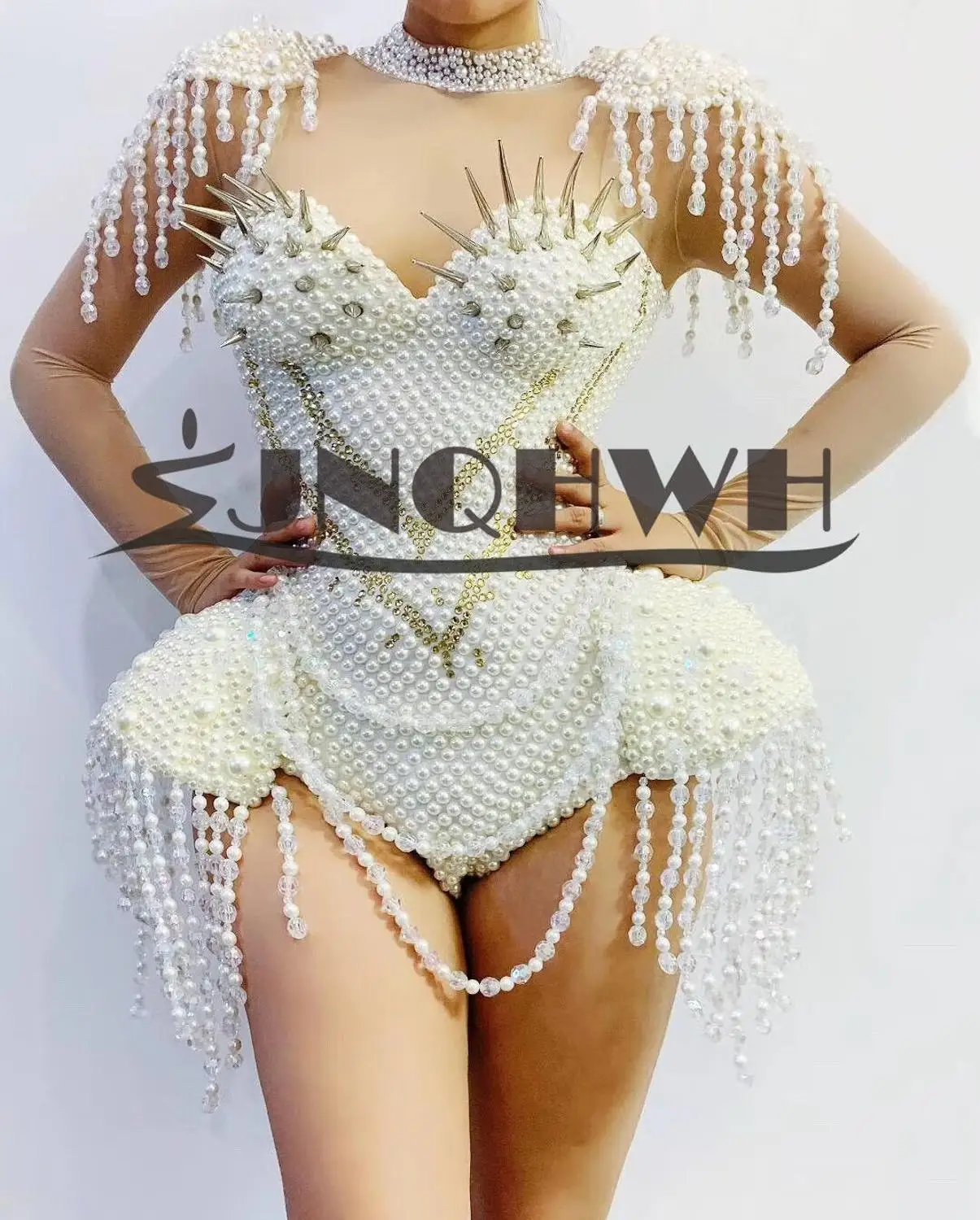 

Женский вечерний комбинезон без бретелек, элегантный белый комбинезон с открытыми плечами, без рукавов, в стиле Звезд вечерние для вечеринк...