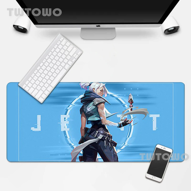 

Supersonic The Jett Valorant MousePad Keyboard Pad MousePads Desk Mat Natural Rubber Non-slip New Computer Home Mice Pad