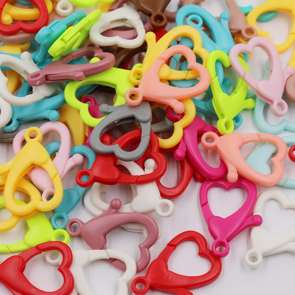 Пластиковая застежка-карабин в форме сердца 30-35 мм | Украшения и аксессуары