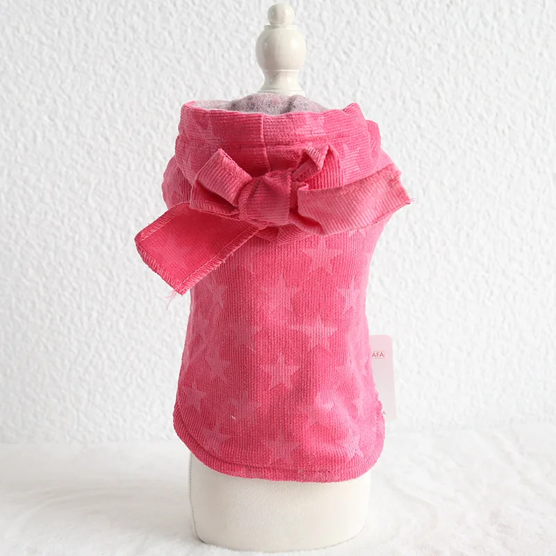 

Winter Newest Stars Printed Dark Pattern Hooded Pet Dog Warm Vest for Dogs Lovers Three Colors Xs-xl Sizes Jackets for Dogs