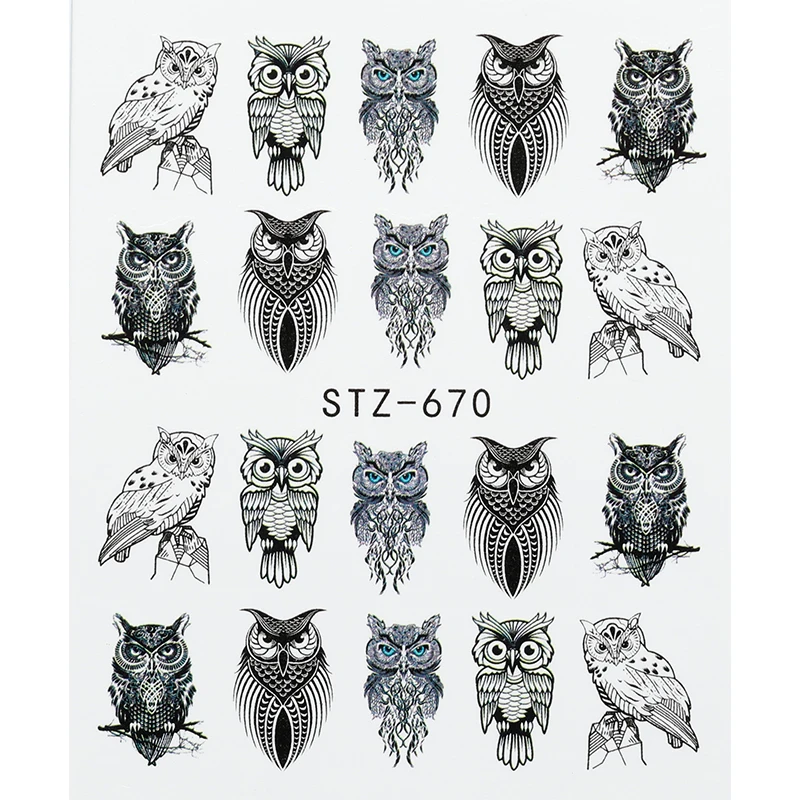 1 шт стикер для ногтей с переводом воды мультфильм Фламинго милые животные дизайн