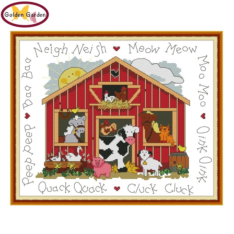 

GG Barnyard Antics картины китайский вышивка крестиком узоры Вышивка Рукоделие наборы вышивка крестом для домашнего декора