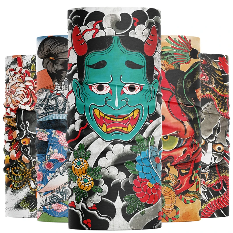 Бесшовный многофункциональный мужской волшебный шарф с 3D рисунком черепа