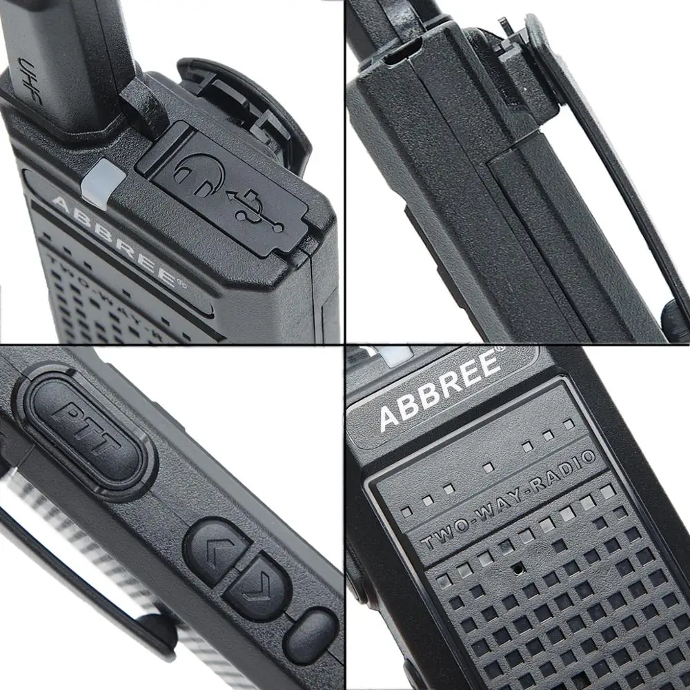 2 шт. ABBREE AR-A2 Мини Портативная рация USB зарядка VOX двухстороннее радио портативный приемопередатчик UHF 400-470 МГц