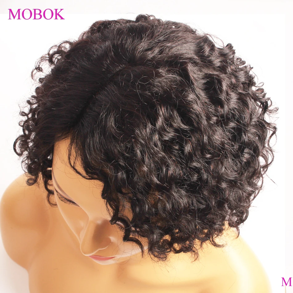 Парики из натуральных волос на кружевной основе bobow Curly Bob Короткие вьющиеся