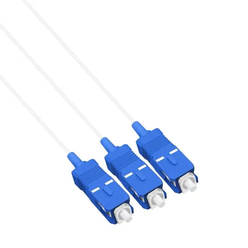 

5PCS/lot Fiber Optical PLC Splitter SC 1 : 2 Mini steel tube type 1x2 0.9mm Fiber Opitc Splitter SC/UPC Connector Free Shipping