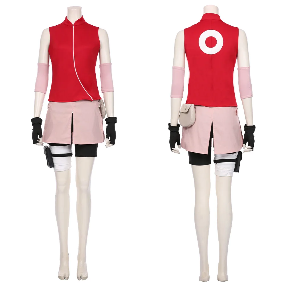 

Haruno Sakura Cosplay Costume Women Girls Skirt Outfit Halloween Carnival Costumes