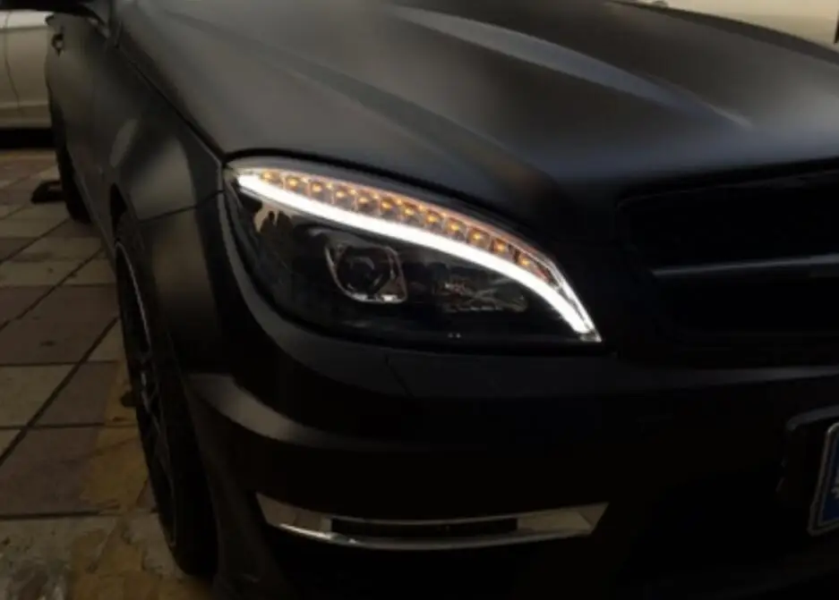 2008~ 2011y автомобильный бампер головной свет для Mercedes Benz W204 фара C180 C200 светодиодный DRL hid ксенон/галогенная лампа для W204 фары