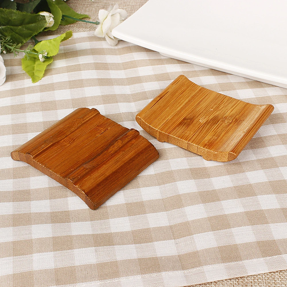 Подставка для мыла из натурального бамбука деревянный чехол поднос держатель