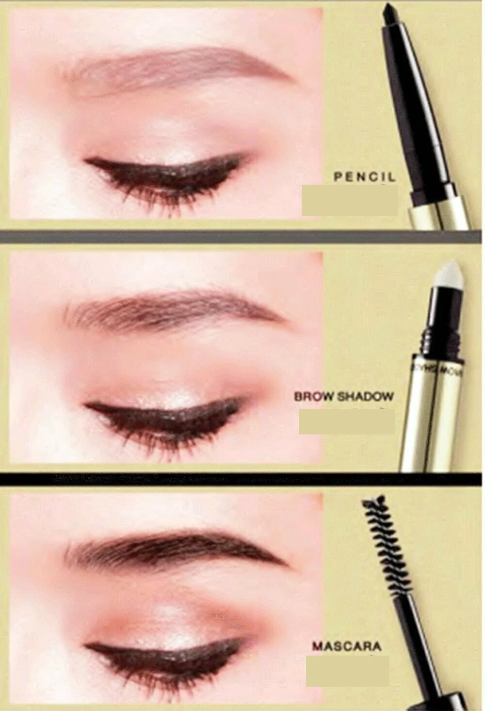 

3D секретная тушь для бровей 3 в 1, карандаш для бровей, тени для ресниц, Косметика для макияжа, бесплатная доставка