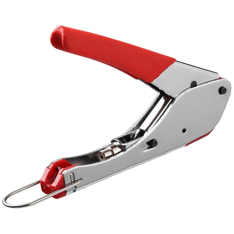 Комплект для обжима коаксиального кабеля Coax Cable Crimper с жгутом из 20 штук разъемов F RG6, двусторонним снятием изоляции для RG7/11.