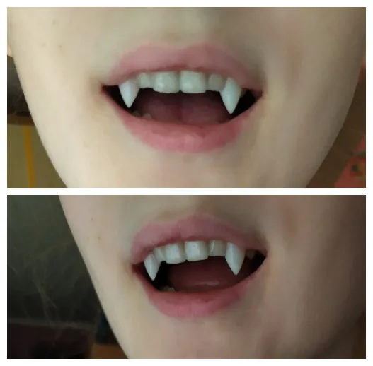 

Resin Fangs halloween Props diy vampire teeth with glue for Cosplay Environmentally Friendly Vampire fangs party