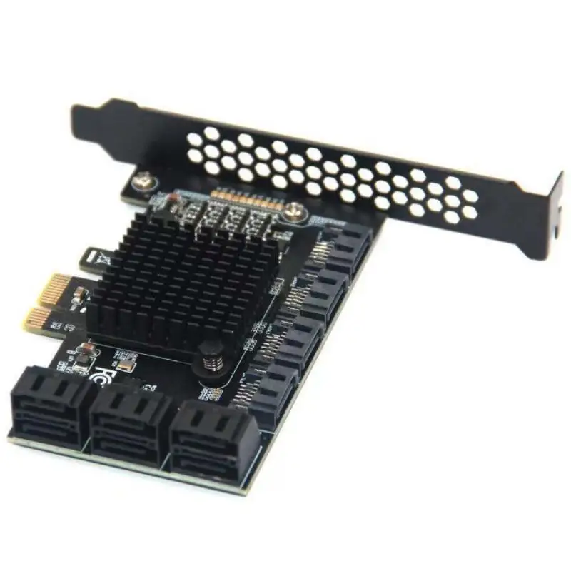 Адаптер SATA PCIE 1X 10 портов на 3 0 6 Гбит/с карта расширения скорости интерфейса для