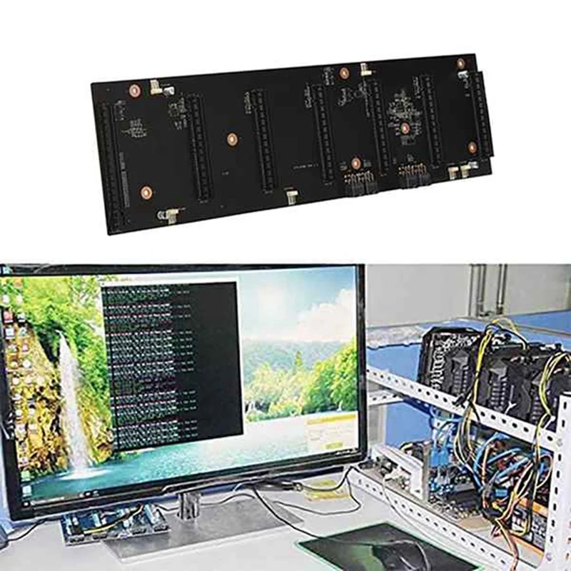 Семейная майнинговая материнская плата BTC с 128G SSD + 8G DDR3 RAM 3x 8Pin шнур питания 6 карт