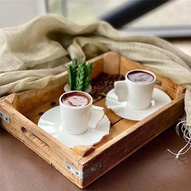 

Collection Kaffa Turkish Coffee Cup Set 6'lı Gold modern and elegant design of understated elegance coffee presentation
