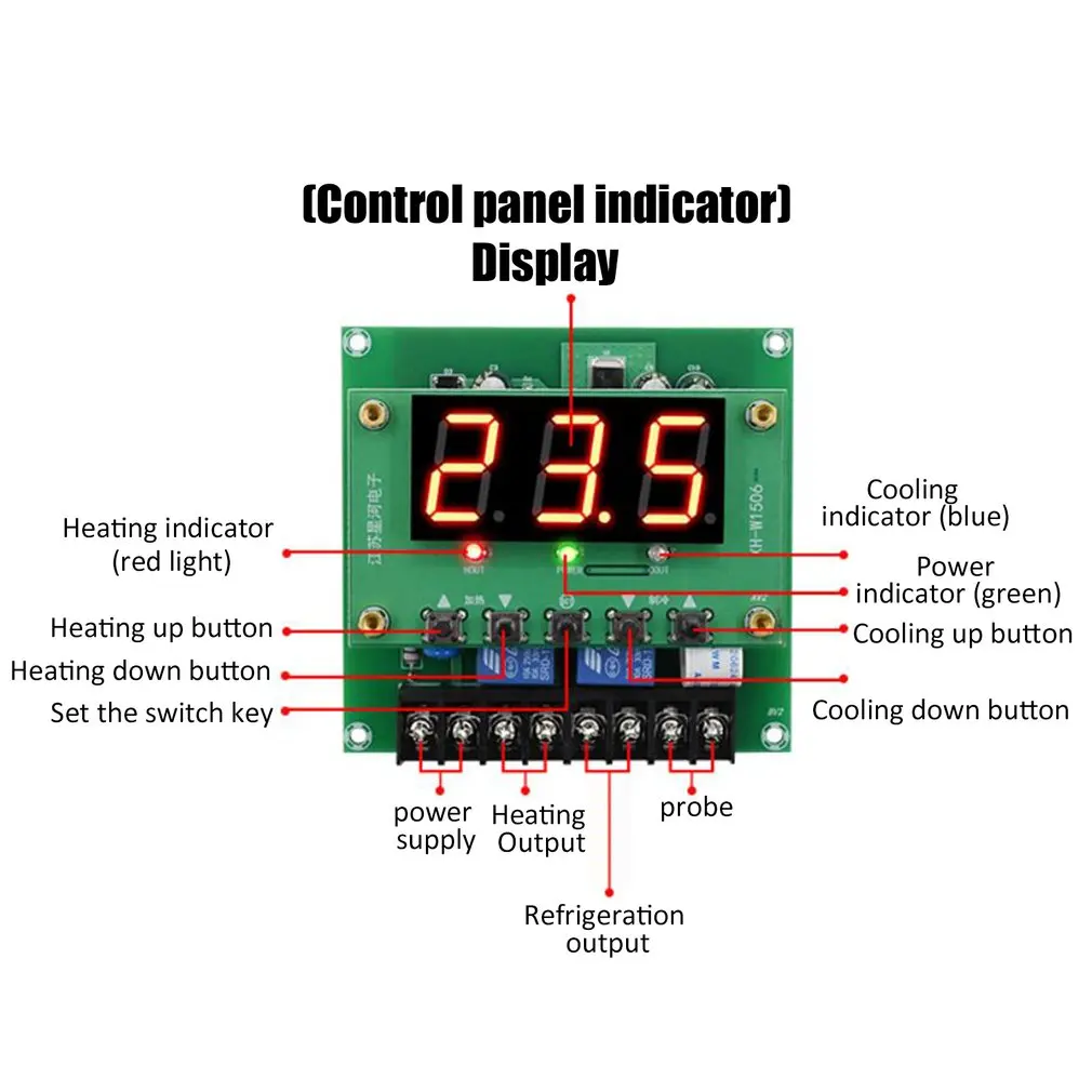 AC 220V Digital Two way Heating and Cooling Thermometer Temperature Controller Thermostat Incubator Control Microcomputer | Дом и сад