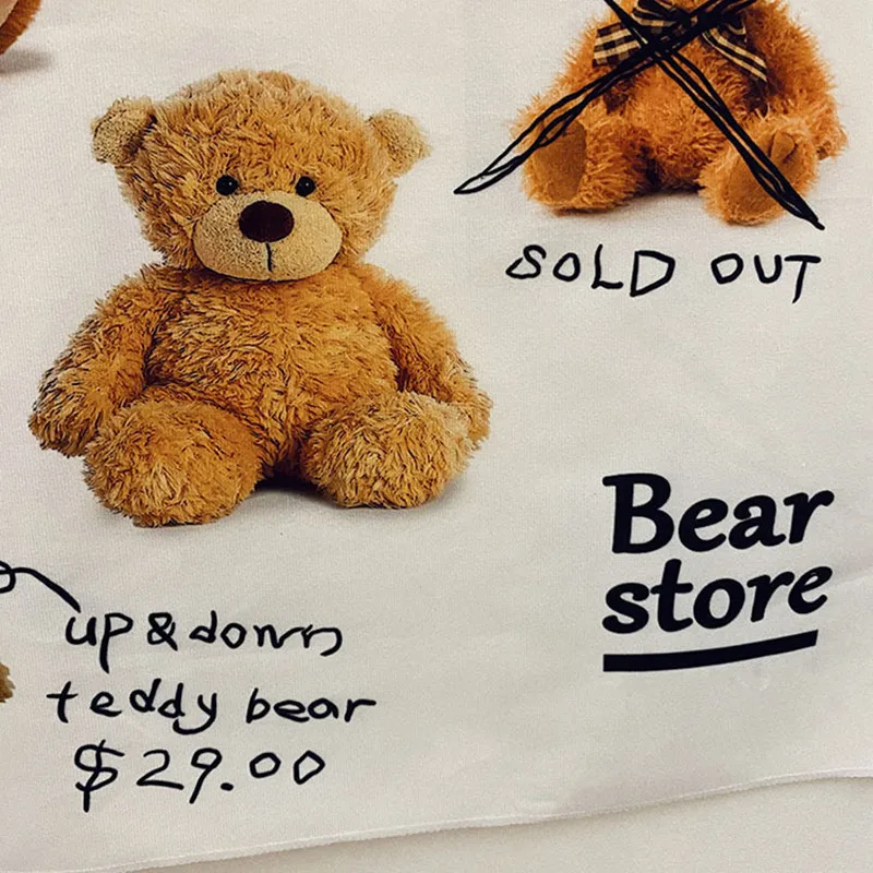 CuteLife Милая ткань Kawaii Bear гобелен из макраме стол живопись Dorm стена штора-гобелен