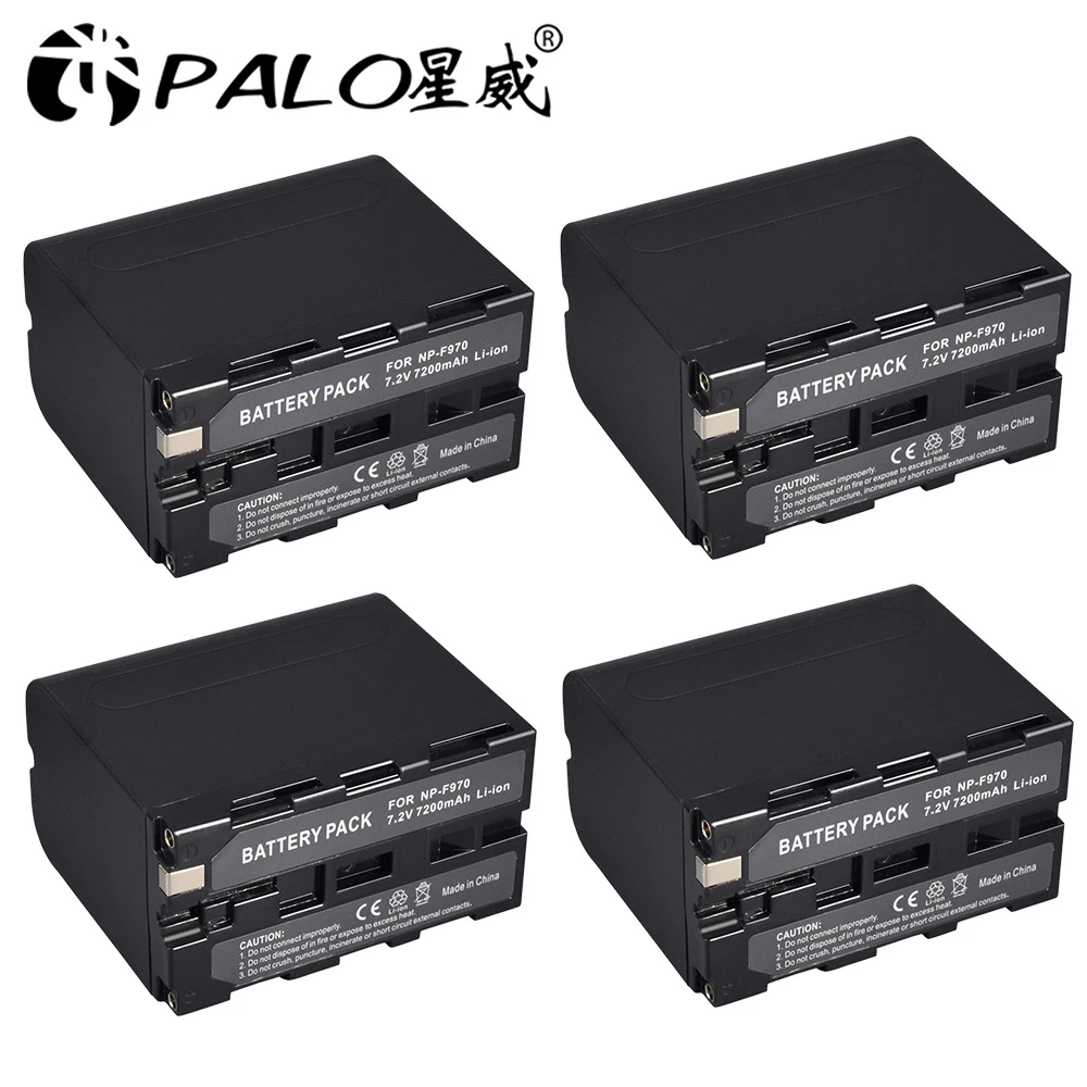 

4pcs 7200mAh NP-F960 NP-F970 NPF960 NPF970 Camcorder Battery Rechargeable For Sony NP-F550 NP-F770 NP-F750 NP F770 NPF960 NPF970