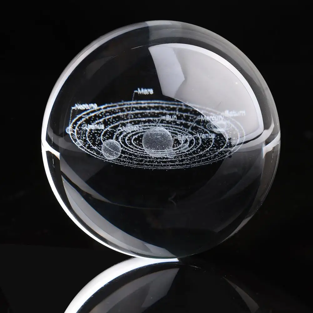 

Glass Ball Quartz Ball Laser Engraved 6CM Miniature Home Decor Gift Sphere for Astrophile Crystal Ball Fashion 3D Craft