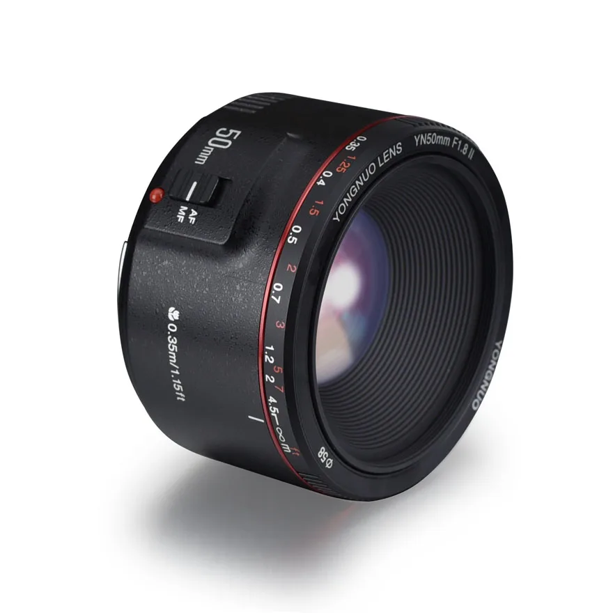 Стандартный основной объектив YONGNUO YN50mm F1.8 II с автофокусом Большая диафрагма для