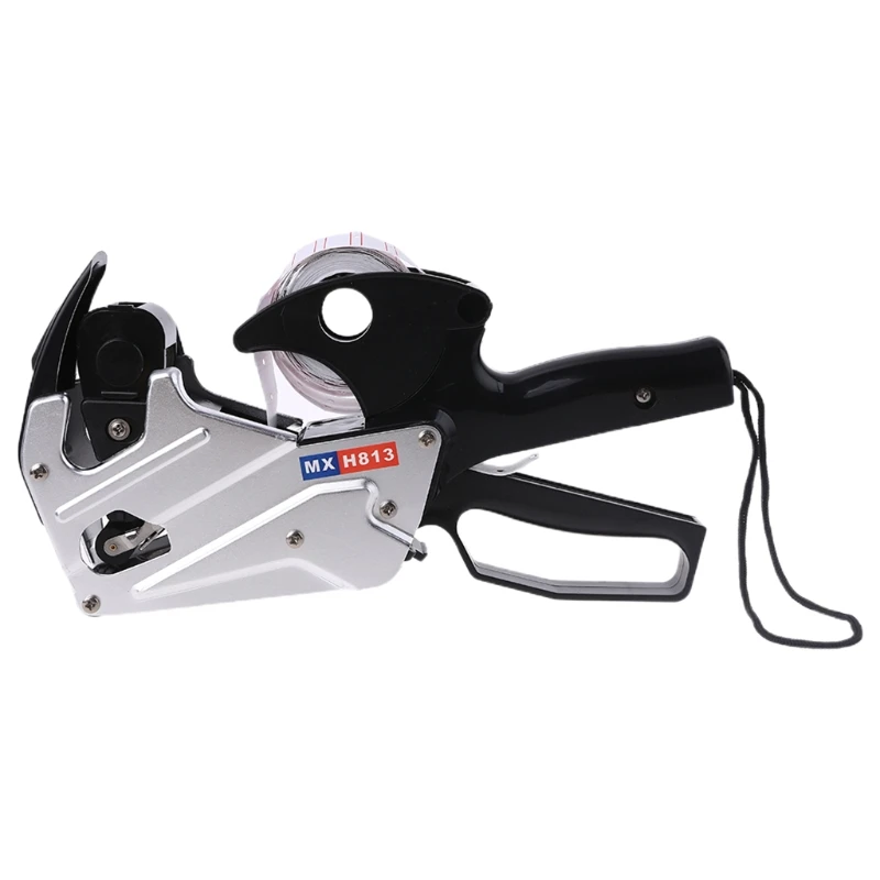 

MX-H813 8 Digits Tagging Labeller for Clothing Store Retail Store Retail Price Tag Attacher with Labels Roll w/ Ink Roll