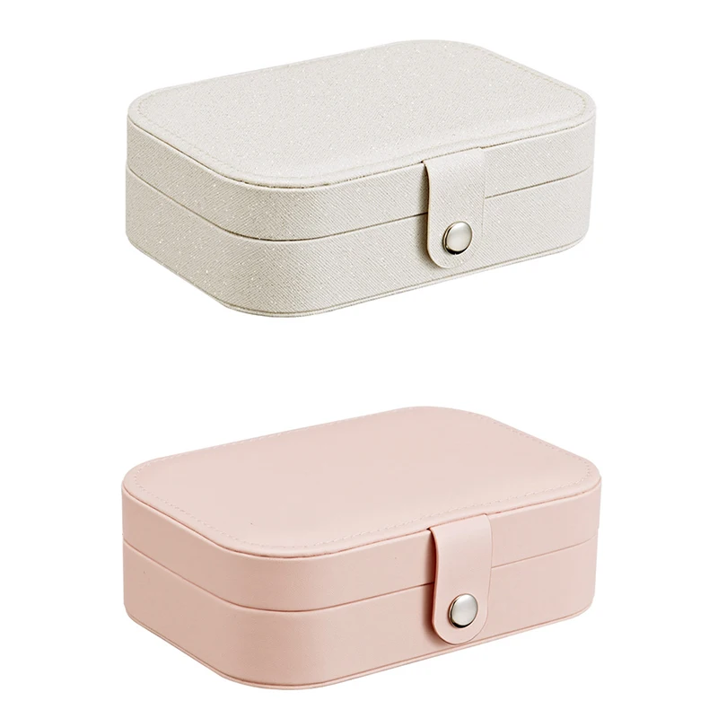 

Jewelry Box PU Leather Jewellery storage Earring Boxes Packaging Storage Display Case Organizer for Home Travel girl gift
