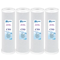 4 pack of reverse osmosisro replacement filters 10x2 5 cto coconut shell carbon block filter cartridge 5 micron