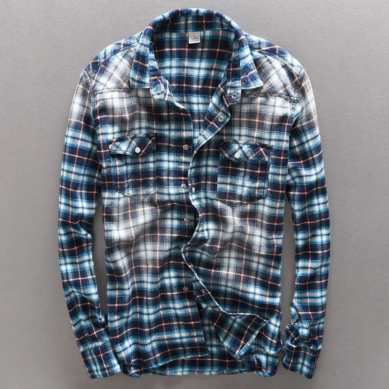 

Мужская рубашка из 100% хлопка, приталенная, с длинными рукавами, весна-осень