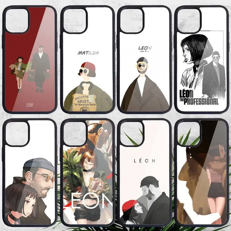 

Cartoon Killer Leon Uncle Girl Phone Case PC for iPhone 11 12 pro XS MAX 8 7 6 6S Plus X 5S SE 2020 XR