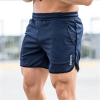 new men fitness bodybuilding shorts man summer workout male breathable mesh quick dry sportswear jogger beach short pants