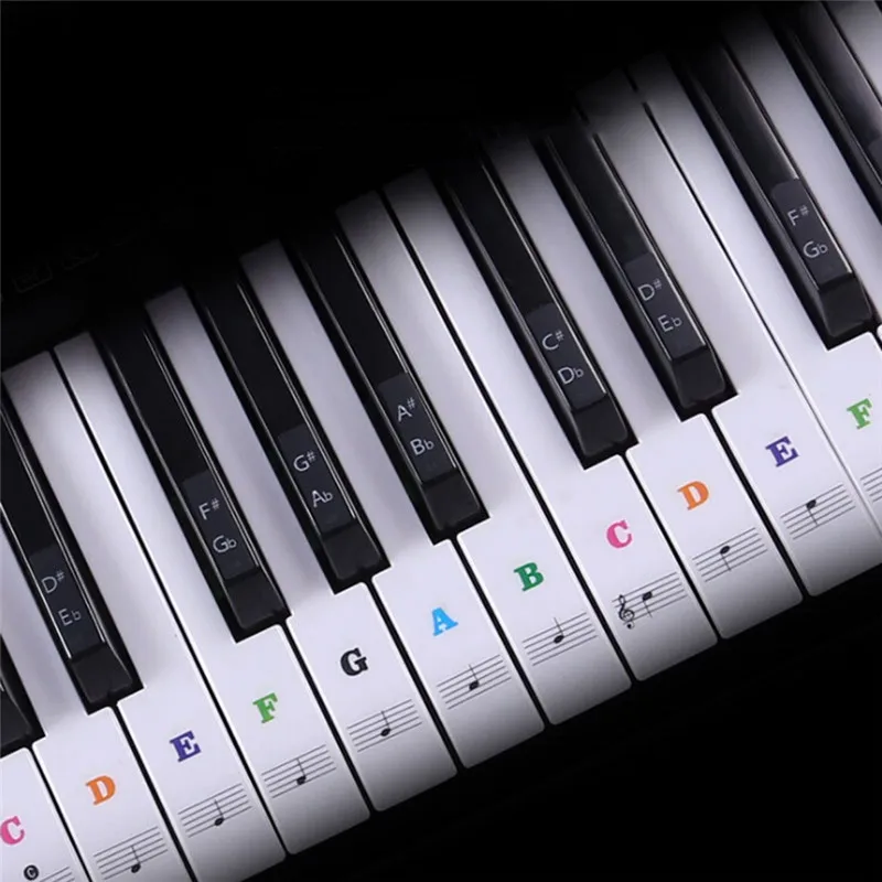 37/49/54/61/88 Key Transparent Piano Sticker Keyboard Removable Electronic Beginners | Спорт и развлечения