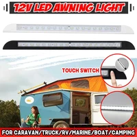 12v 18led 9w awning porch light lamp with touch switch interior exterior car lights strip bar for camping caravan truck rv boat