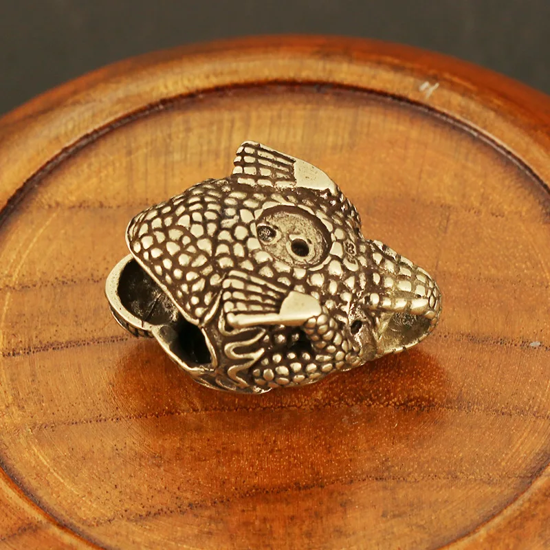 Латунный брелок для ключей с большим горлом винтажное медное украшение в виде