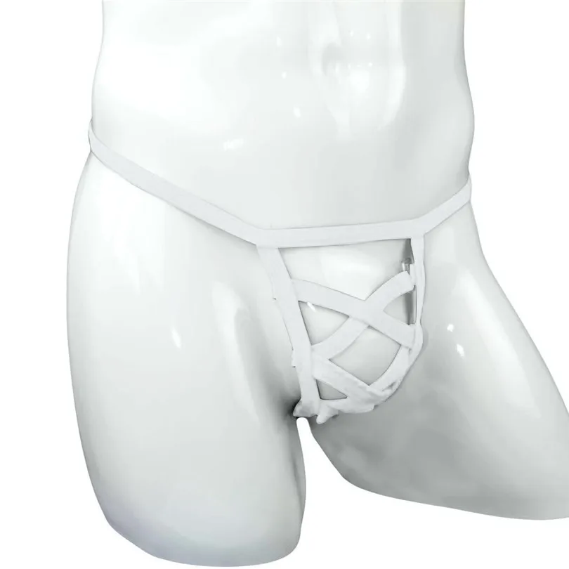 Мужское нижнее белье стринги из сетчатой веревки мужские сексуальные трусы с