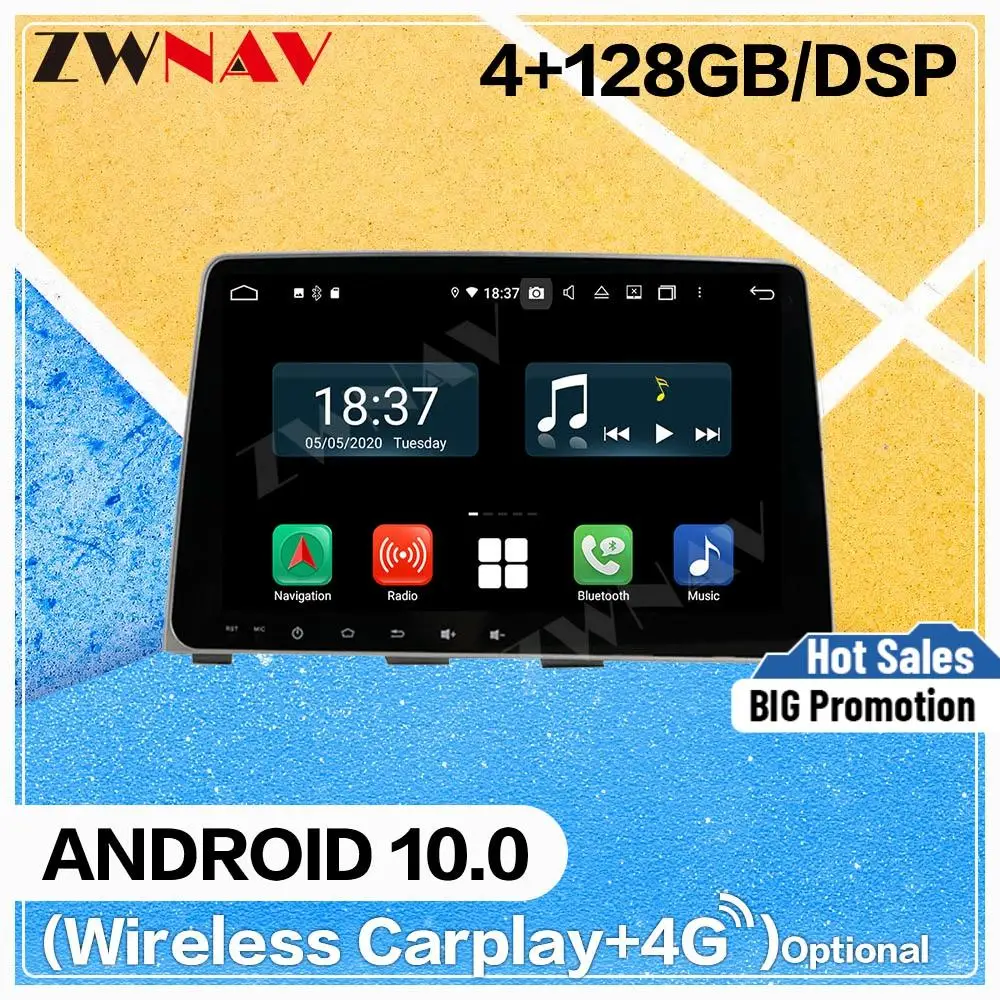 128G Carplay Android 10 экран мультимедийный DVD-плеер для Hyundai SONATA 2018 Автомобильная