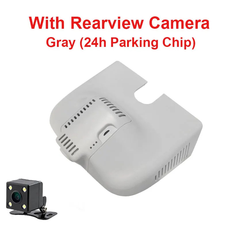 Kampacar автомобильный Wifi DVR видеорегистратор Novatek 96658 Автомобильный видеорегистратор для Mercedes Benz ML GL W166 C292 W167 250 63 Автомобильный видеорегистратор - Название цвета: Gray Rear And 24H