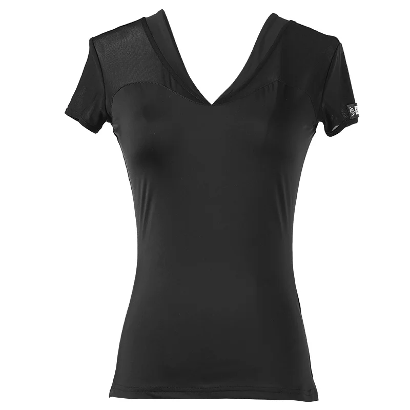 Женские костюмы для латиноамериканских танцев топы с коротким рукавом одежда