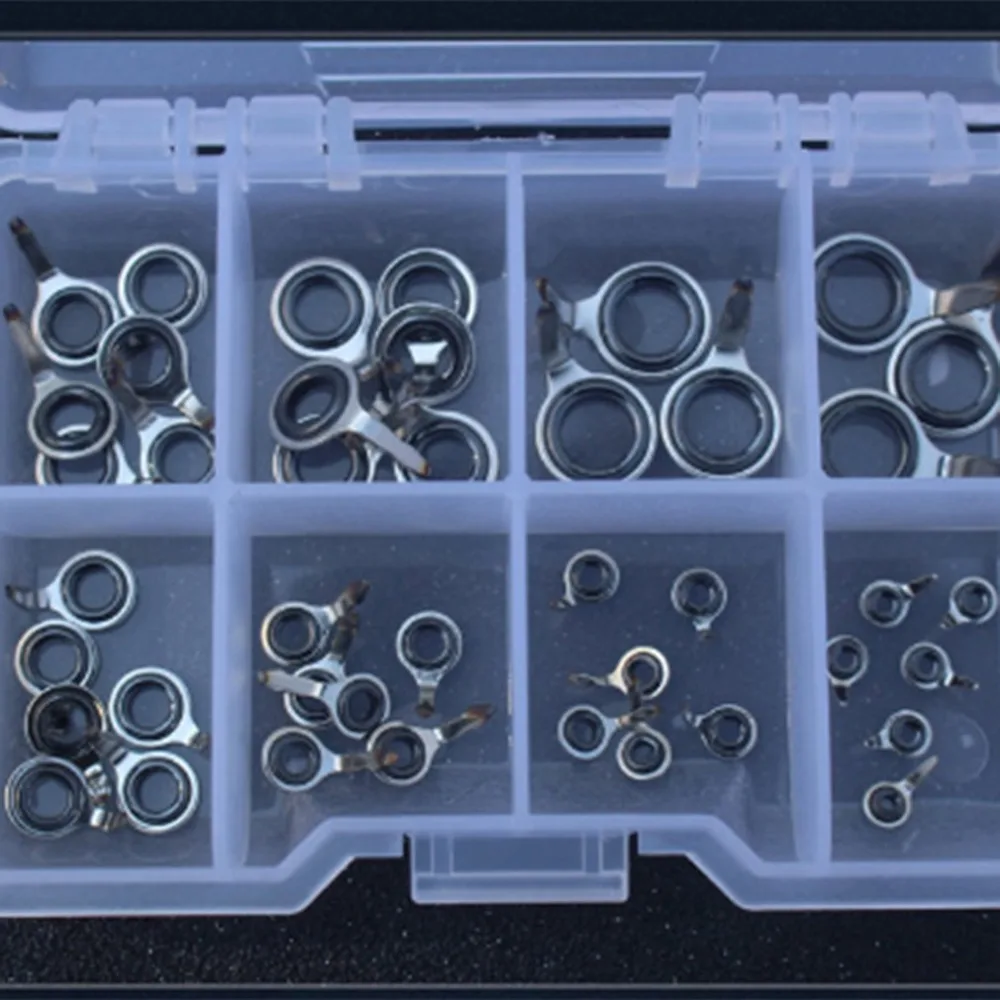 

1 Set 42/70pcs Fishing Rod Guides Tips Repair Kit Stainless Steel Ceramic Rings Fishing Rod Guide with Case Fishing Tackle Hot