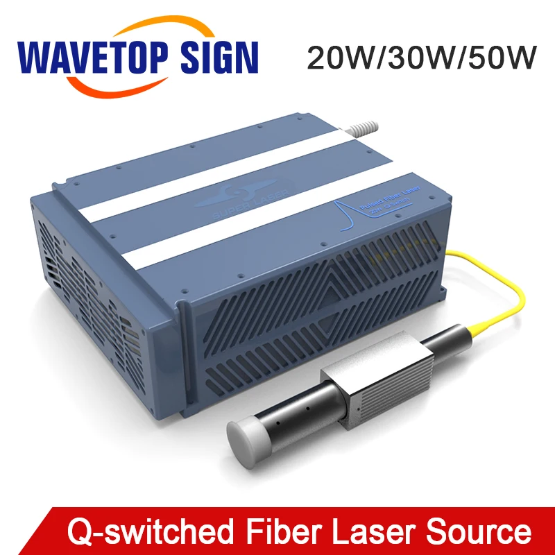 WaveTopSign Q switched импульсный волоконный лазер 20 Вт 50 Ширина Регулируемый лазерный