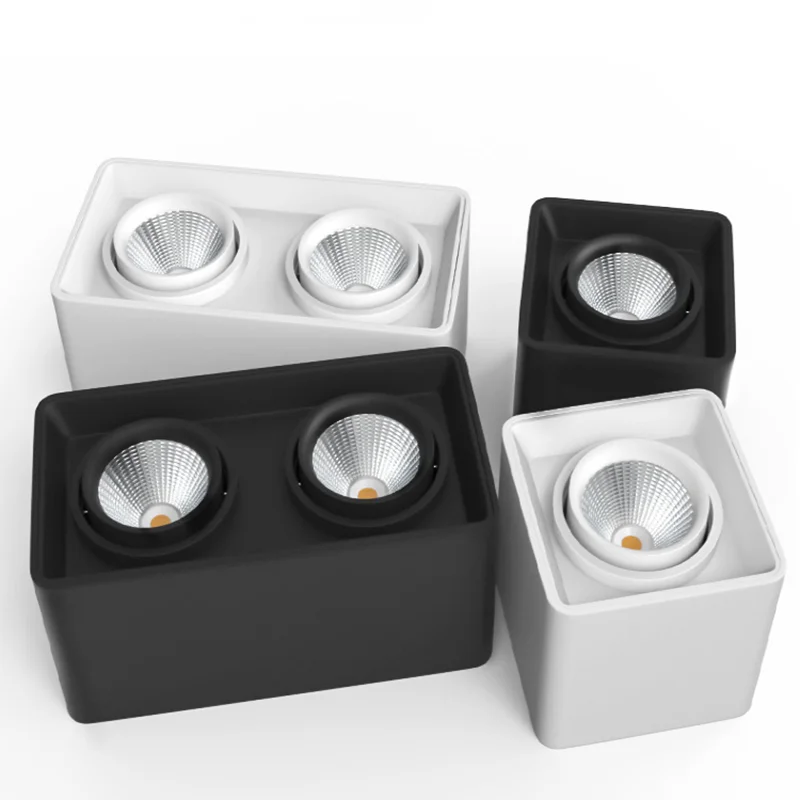 Квадратные приглушаемые вращающиеся СВЕТОДИОДНЫЕ светильники на 360 ° 7 Вт 12