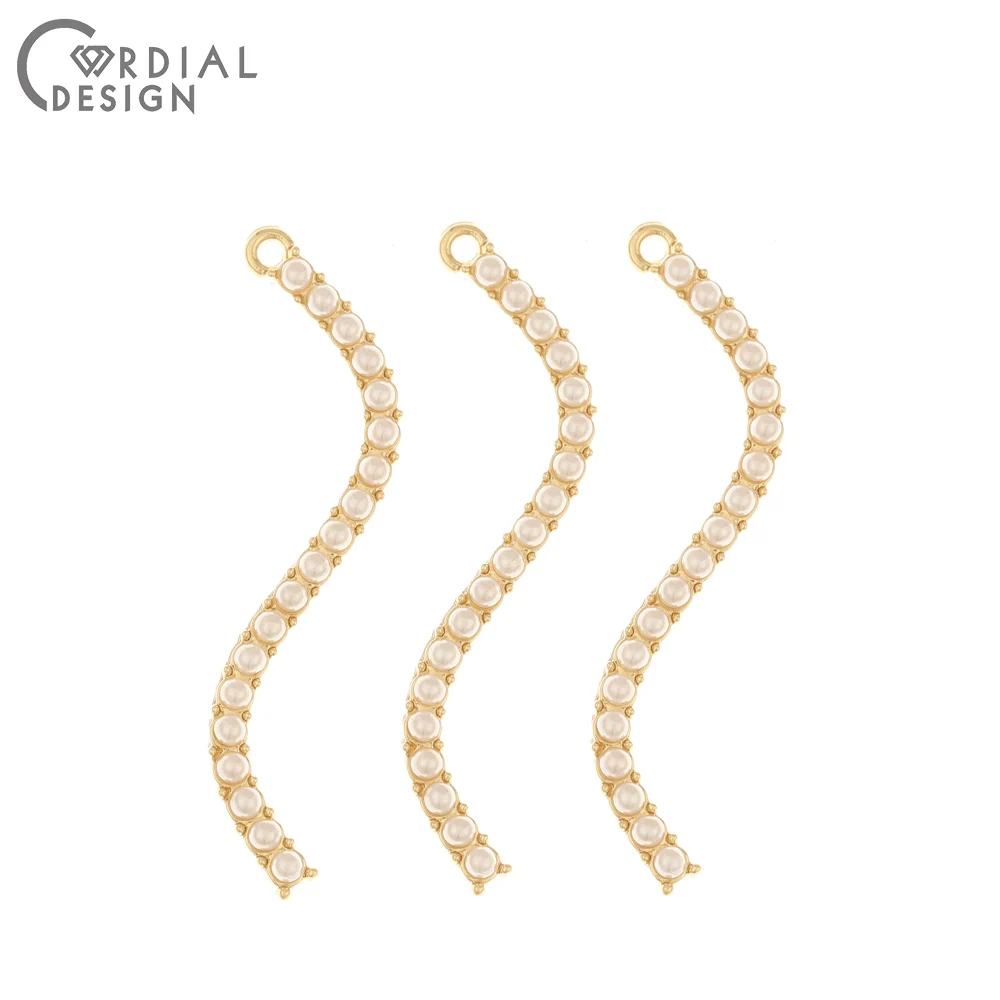 

Cordial Design 100Pcs 12*42MM Jewelry Accessories/Earring Connectors/DIY Making/Stick Shape/Jewelry Findings & Components/Charms