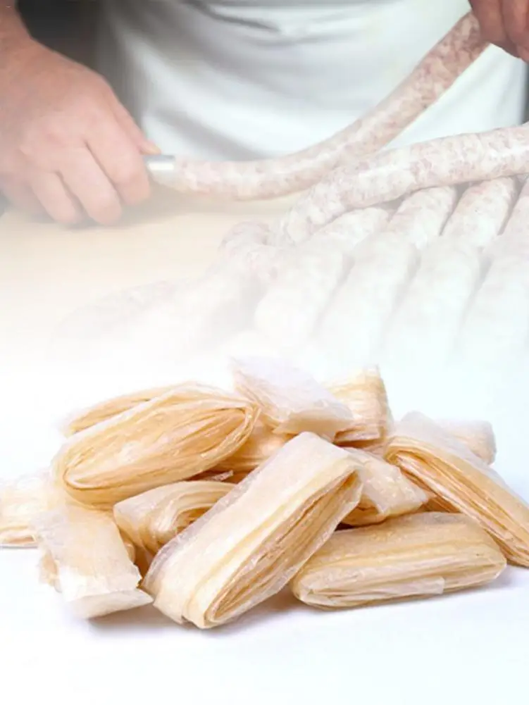 

2 Layer Edible Drying Sausage Casing for Flavorous Homemade Sausages Ham Hot Dog Roast Sausage Eatable Collagen Protein Burger