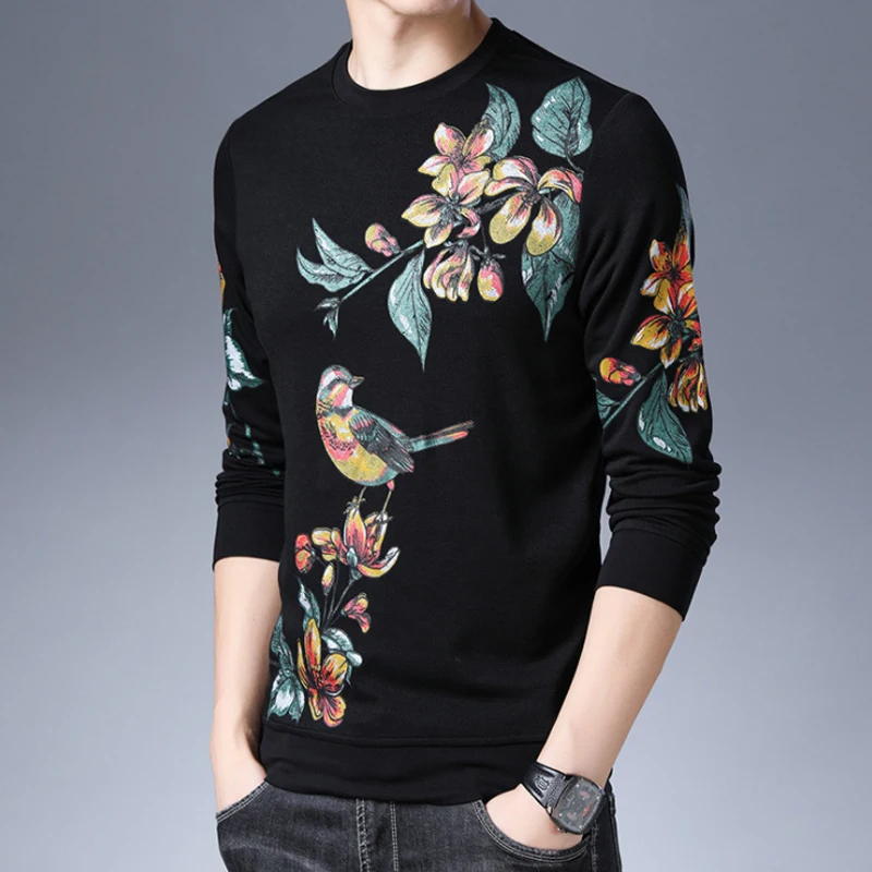 Мужские толстовки с принтом птицы теплые уникальные изображением животных