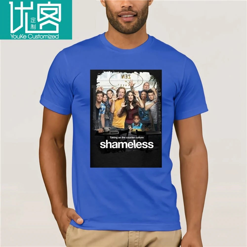 Мужская футболка с надписью Shameless Tv Poster модные удобные хлопковые топы принтом